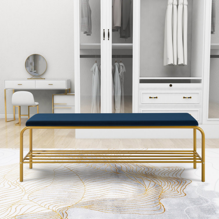 Gold bench for online bedroom